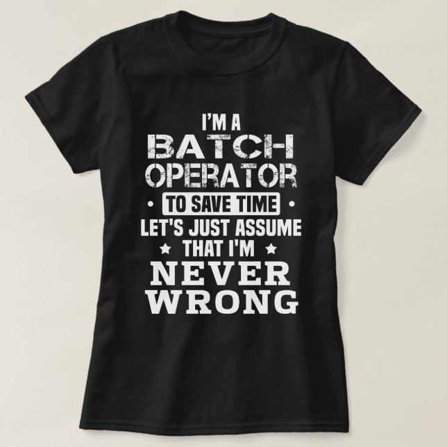 Camiseta Operador de Lote (Frente do Design)