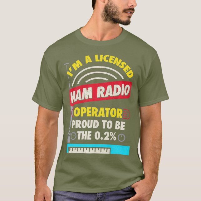 Camiseta Operador De Pressão Amateur Radio Premium (Frente)