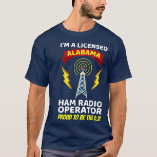 Camiseta Operador de Rádio Amador Funny Ham Radio Alabama