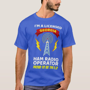 Camiseta Operador de Rádio Amador Funny Ham Radio Georgia