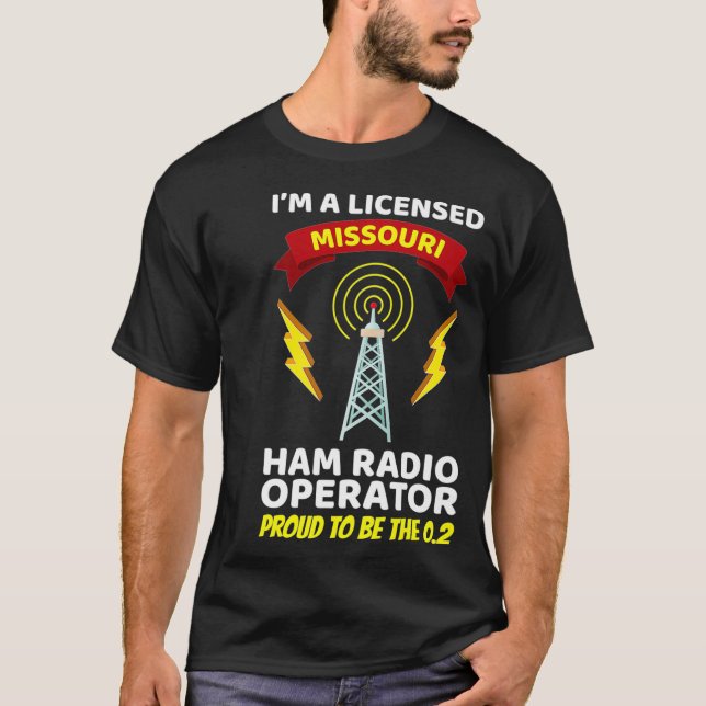 Camiseta Operador de Rádio Amador Funny Ham Radio Missouri (Frente)