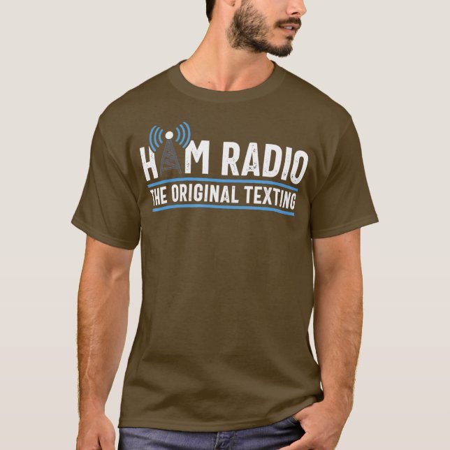 Camiseta Operador de Rádio Amateur Gift de Mensagem Origina (Frente)