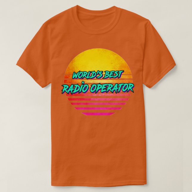 Camiseta Operador de Rádio Funny Retro 1980 Gift (Frente do Design)
