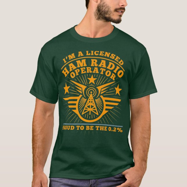 Camiseta Operador de Rádio Ham Proud Funny CB Radio Gift (Frente)