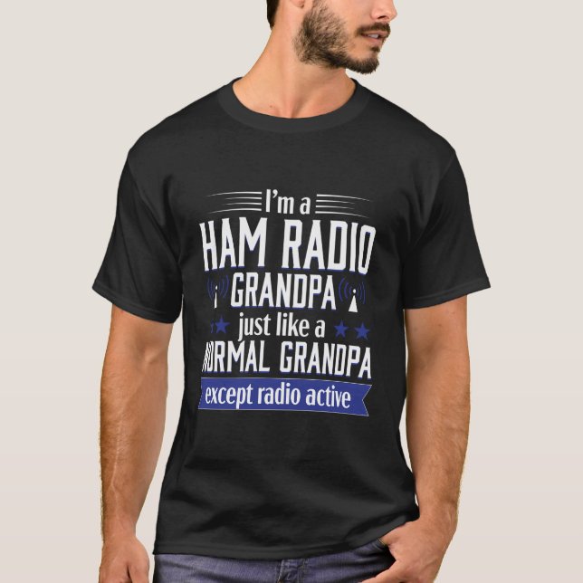Camiseta Operador de Rádio Ham Rádio Amador Rádio Funny Avô (Frente)