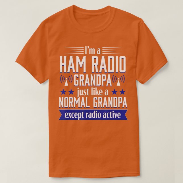Camiseta Operador de Rádio Ham Rádio Amador Rádio Funny Avô (Frente do Design)