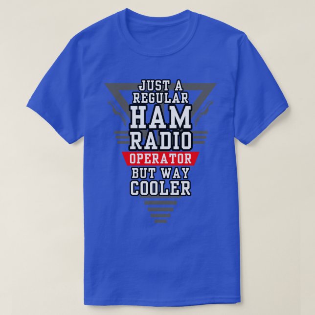 Camiseta Operador de rádio regular, mas mais frio, (Frente do Design)