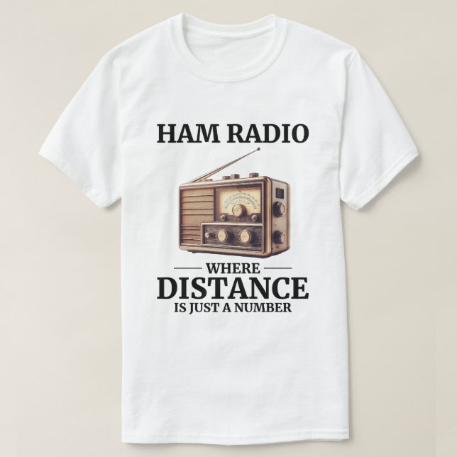 Camiseta Operador de Rádio Vintage Ham (Frente do Design)
