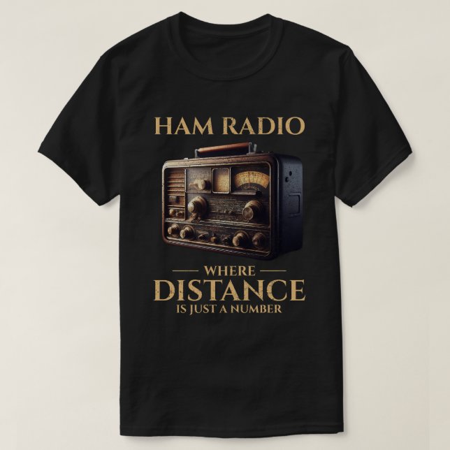 Camiseta Operador de Rádio Vintage Ham (Frente do Design)