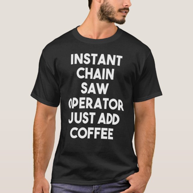 Camiseta Operador de Rede Instantânea Apenas Adicione Café (Frente)