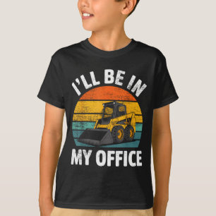 Camiseta Operador de Skid Steer Construção Equipamento Pesa