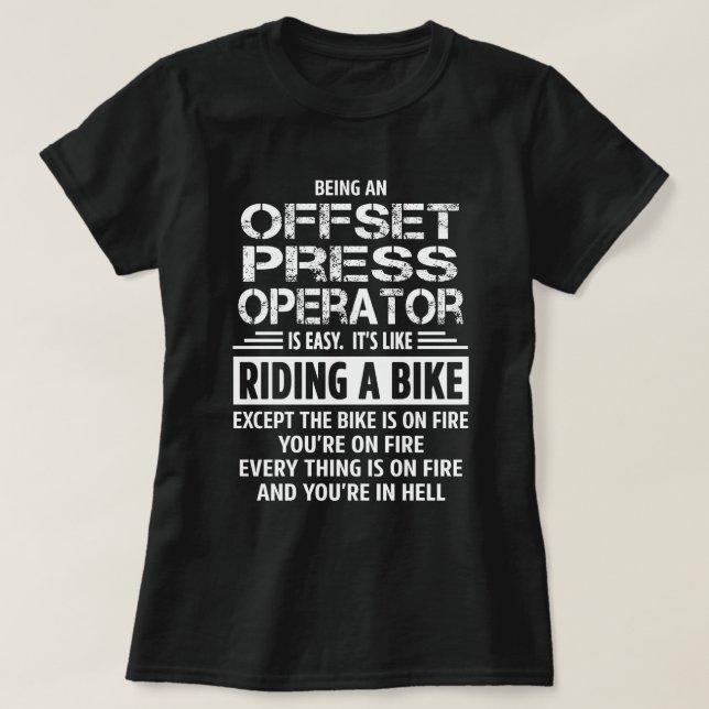 Camiseta Operador deslocado da imprensa (Frente do Design)