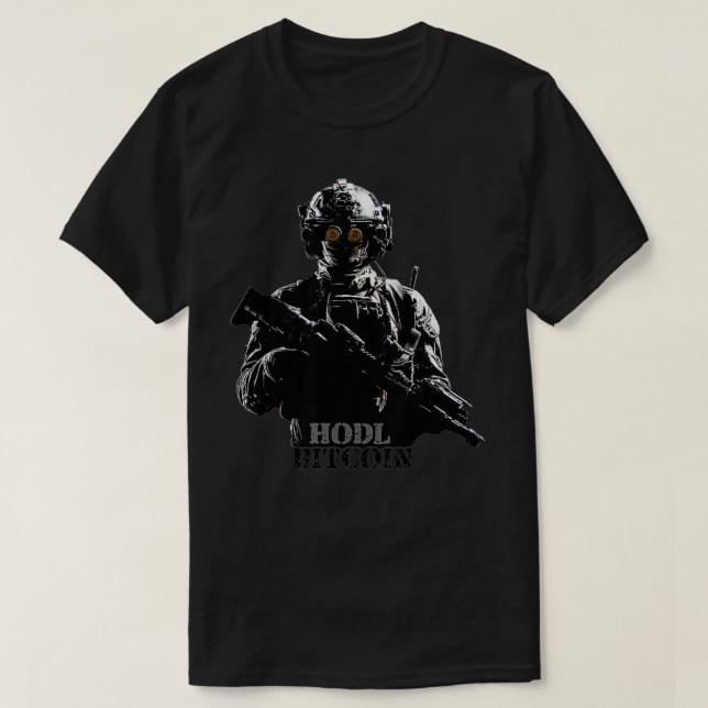 Camiseta Operador Especial de Criptomoeda Bíblia HODL BT (Frente do Design)