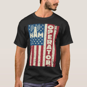 Camiseta Operador Ham US Flag Vintage America Radio 1