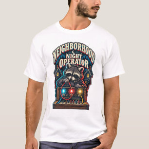 Camiseta Operador Noturno de Bairro de Guaxinim