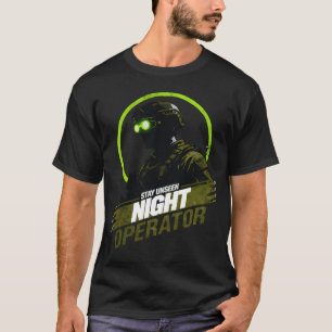 Camiseta Operador Noturno Fique Invisível Visão Tática