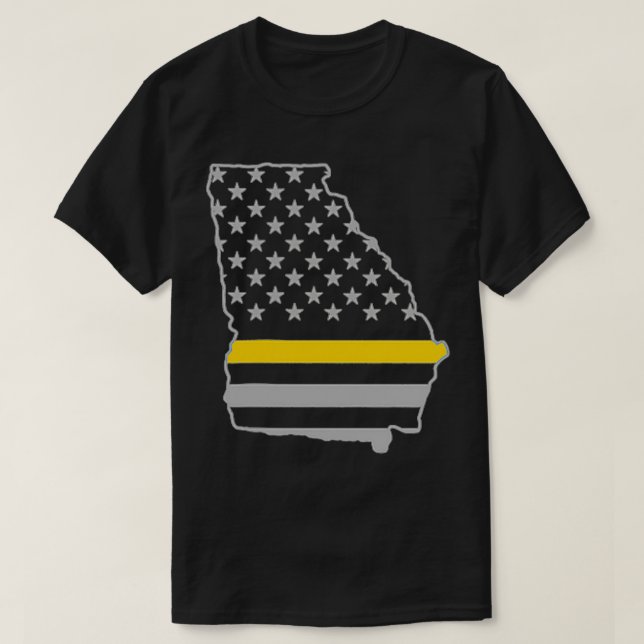 Camiseta Operador Policial de Sinalizador de Linha Dourada  (Frente do Design)