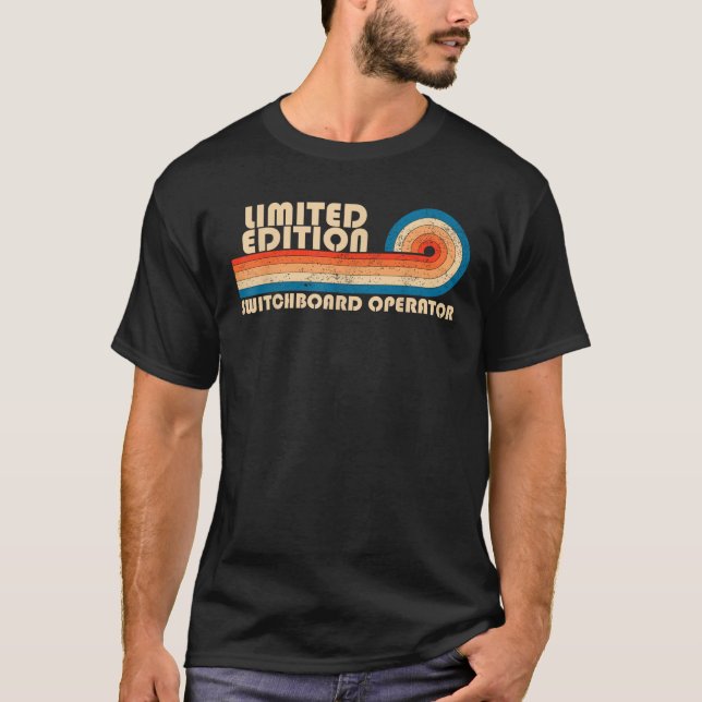 Camiseta OPERADOR SWITCHBOARD Funny Job Profissão Bi (Frente)