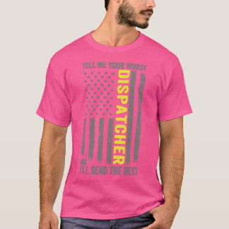 Camiseta Operador US Flag Thin Dourado Line Emergency Disp
