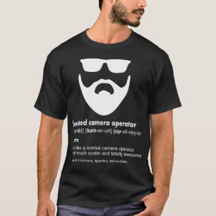 Camiseta Operadora de câmara mens barbudo Engraçado Cameram
