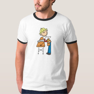 Camiseta Operário da Construção Serrando Tábua