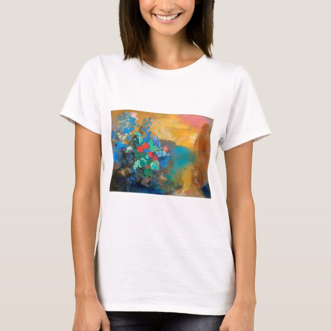 Camiseta Ophelia entre as Flores, Redon (Frente)