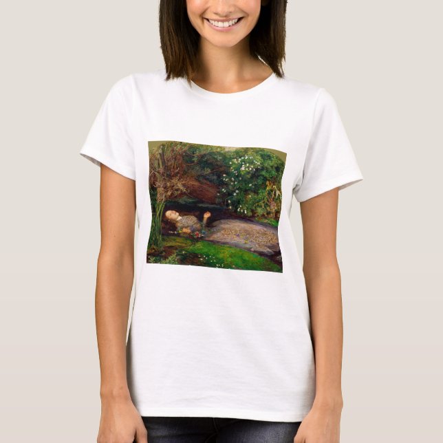 Camiseta Ophelia, John Everett Millais, 1851-1852 (Frente)