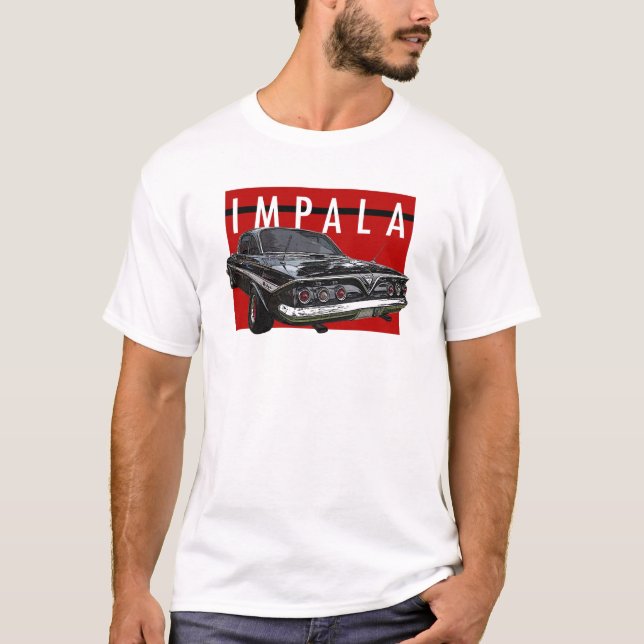 Camiseta Opinião 1961 traseira superior da bolha do Impala (Frente)