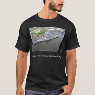 Camiseta Opinião aérea de USS New-jersey BB-62 da navio d