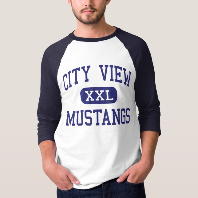 Camiseta Opinião da cidade - mustang - alta - Wichita cai (Frente)