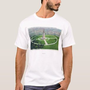 Camiseta Opinião da cimeira da baliza do memorial do estad