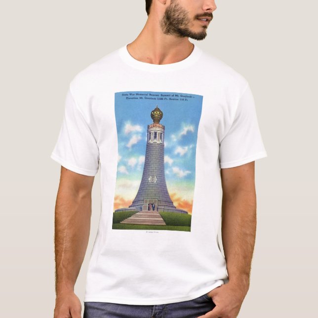 Camiseta Opinião da cimeira do memorial de guerra do estado (Frente)