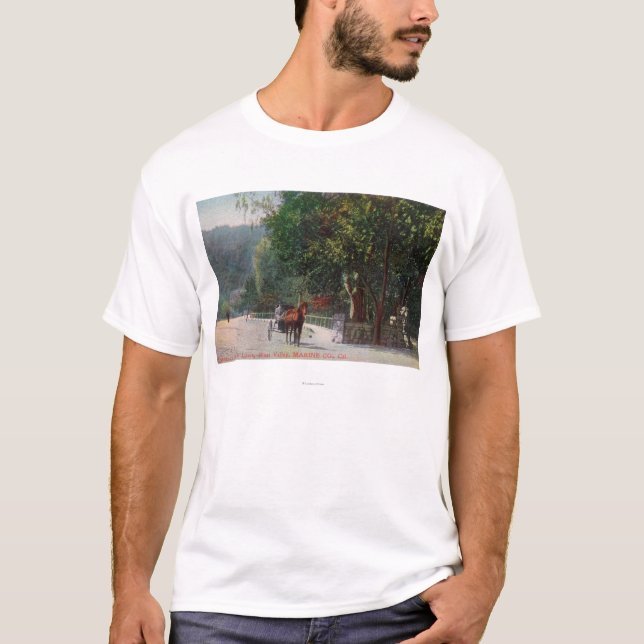 Camiseta Opinião da entrada à pista obscuro, carruagem do (Frente)
