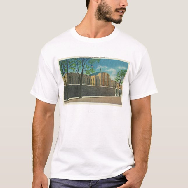 Camiseta Opinião da entrada à prisão castanha-aloirada (Frente)
