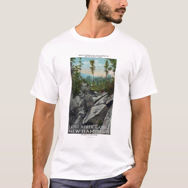Camiseta Opinião da entrada de um desfiladeiro Glacial (Frente)