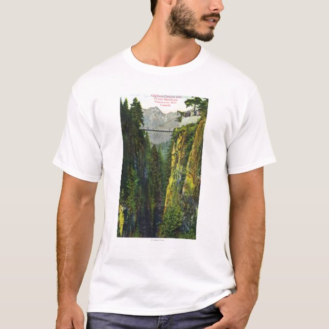 Camiseta Opinião da garganta de Capilano da montanha da (Frente)