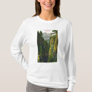 Camiseta Opinião da garganta de Capilano da montanha da