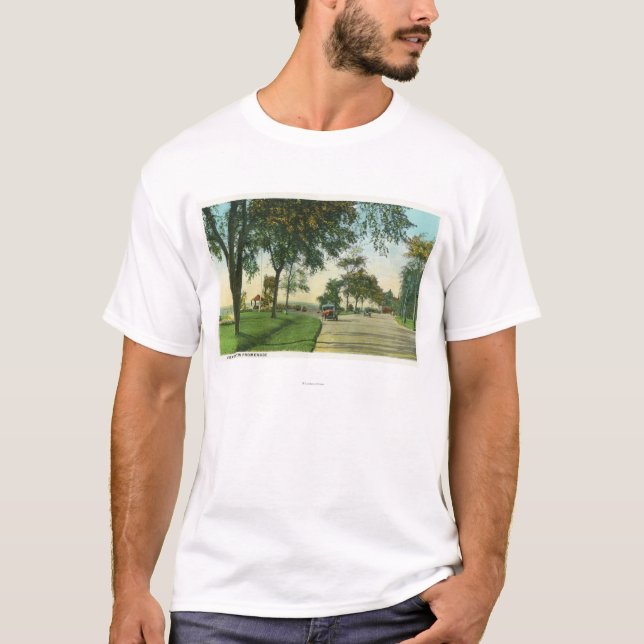 Camiseta Opinião da ilha dos picos do botão da abóbora (Frente)