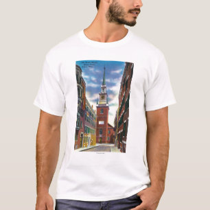 Camiseta Opinião da rua de Salem da igreja norte velha Bldg