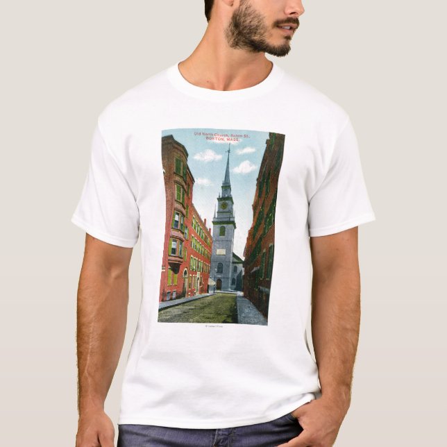 Camiseta Opinião da rua de Salem da igreja norte velha Bldg (Frente)