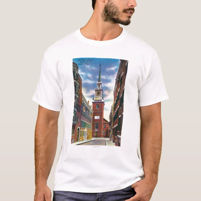 Camiseta Opinião da rua de Salem da igreja norte velha Bldg (Frente)