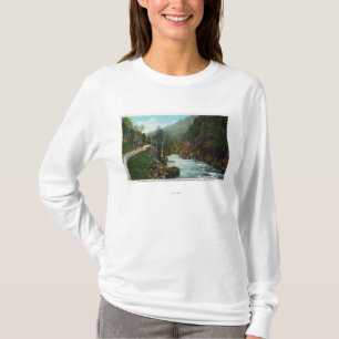 Camiseta Opinião de Hwy do rio de Ausable perto de