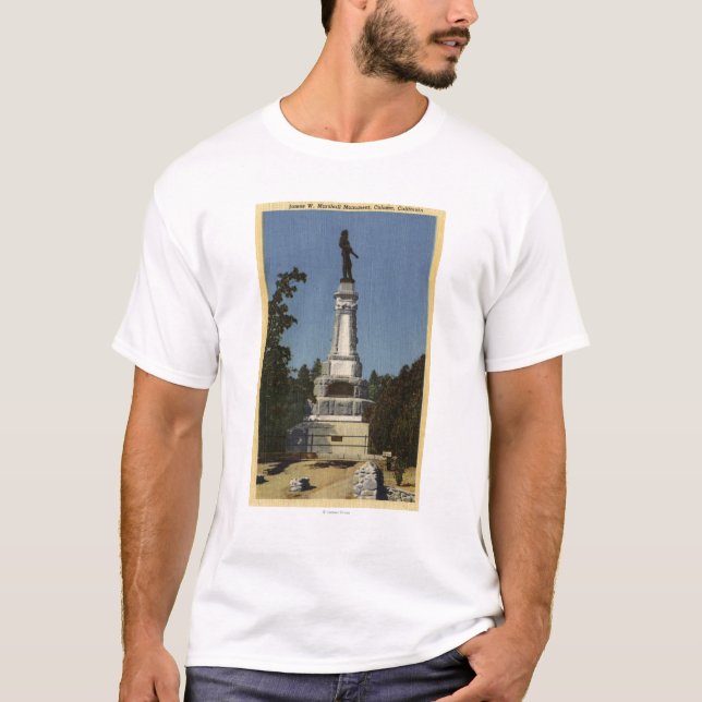 Camiseta Opinião de James W. Marshall Monumento # 2 (Frente)