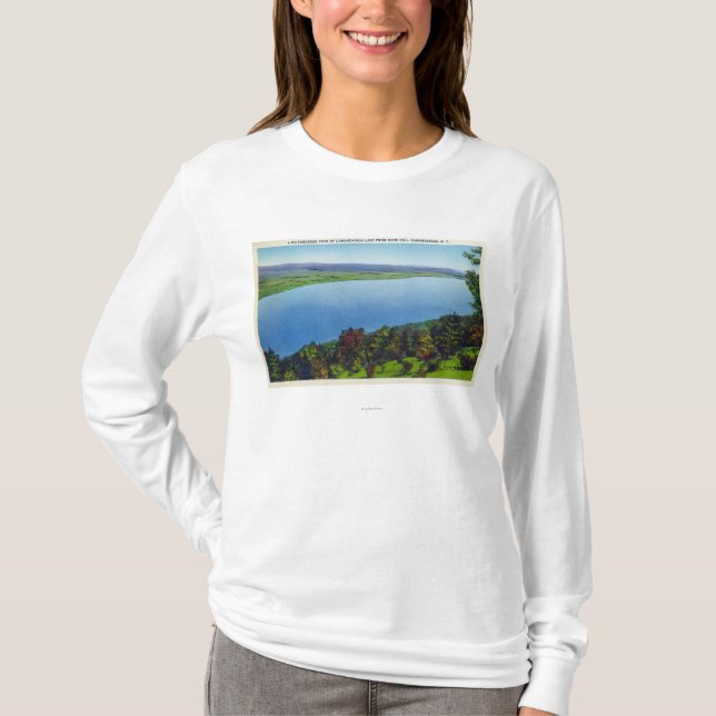 Camiseta Opinião desencapada do monte do lago Canandaigua (Frente)