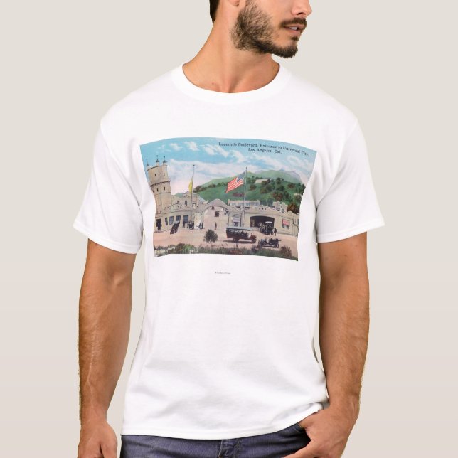 Camiseta Opinião do bulevar de Laemmle da cidade universal (Frente)