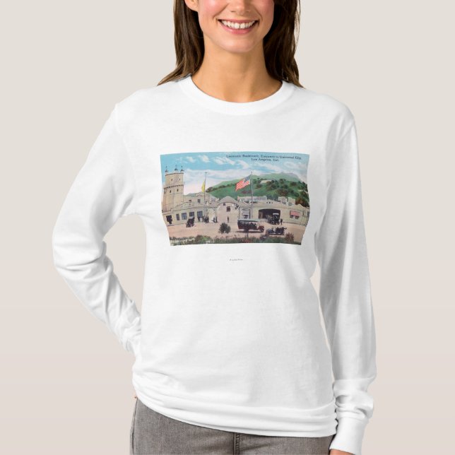 Camiseta Opinião do bulevar de Laemmle da cidade universal (Frente)