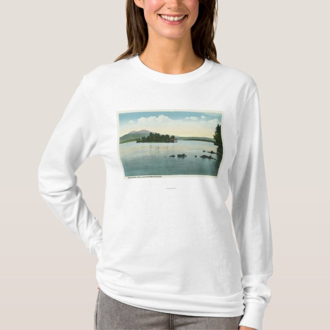 Camiseta Opinião do lago das montanhas de Belknap (Frente)