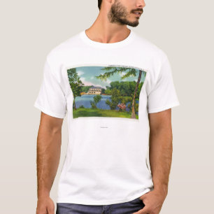 Camiseta Opinião do parque de Cazenovia do lago e do casin