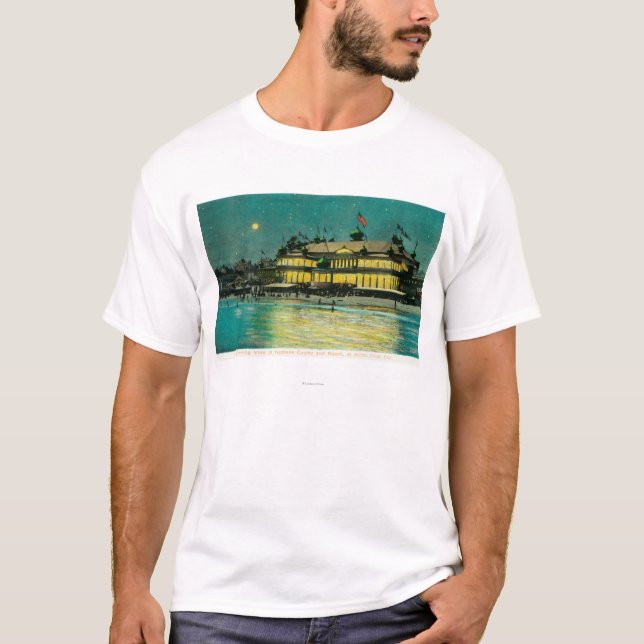 Camiseta Opinião exterior da noite do casino de Netuno & (Frente)