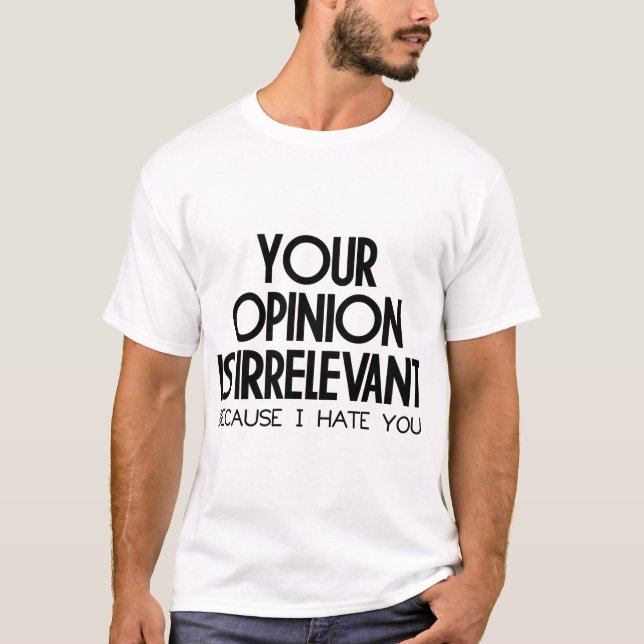 CAMISETA OPINIÃO IRRELEVANTE (Frente)